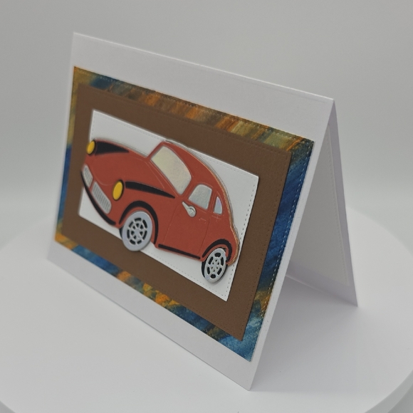 Elegant Retro Sports Car Greeting Card - Picture 3 of 5